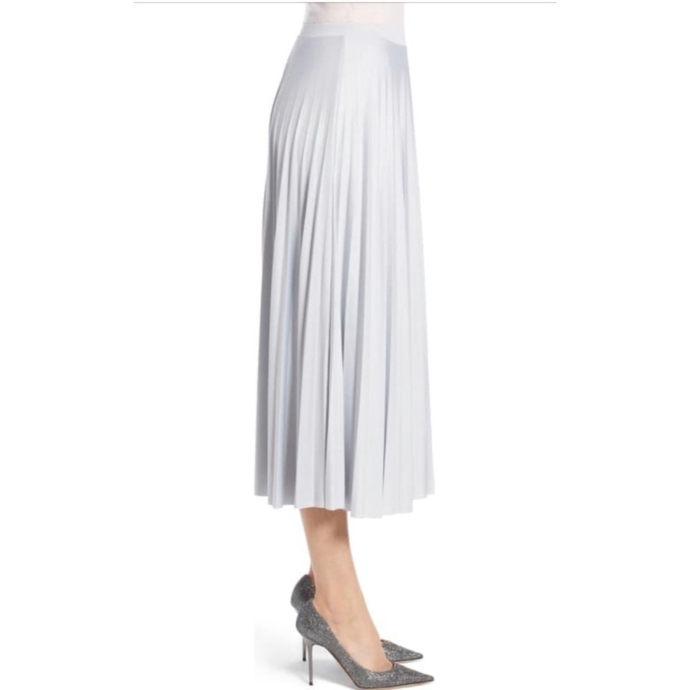 Halogen (Nordstrom) Metallic Pleat Midi Skirt - Picture 3 of 6